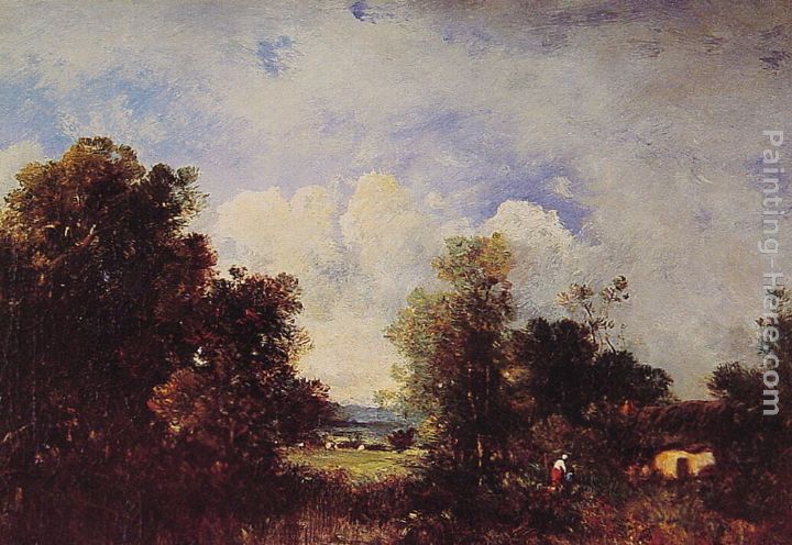 On the way to the Cottage painting - Leon Victor Dupre On the way to the Cottage art painting